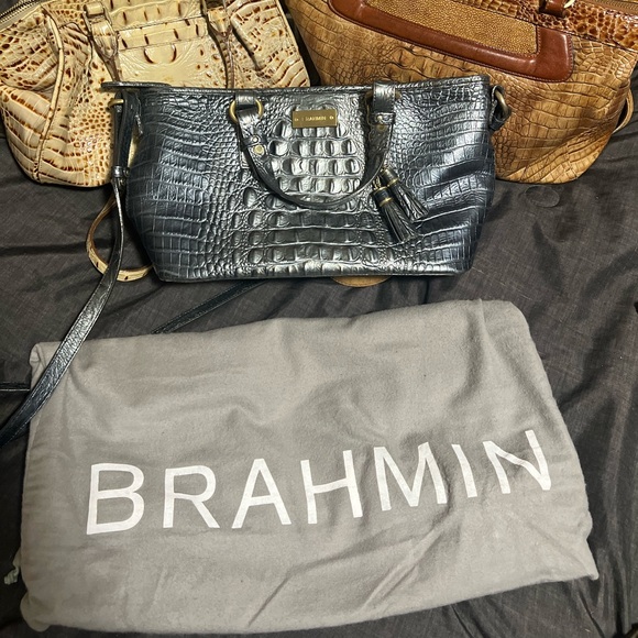Brahmin Gunmetal Melbourne with reg. card & dust cover!! - Picture 1 of 2